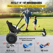 VEVOR Hoverboard Seat Attachment 6.5" 8" 10" Hoverboard Go-Kart Attachment para niños y adultos con marco de longitud ajustable