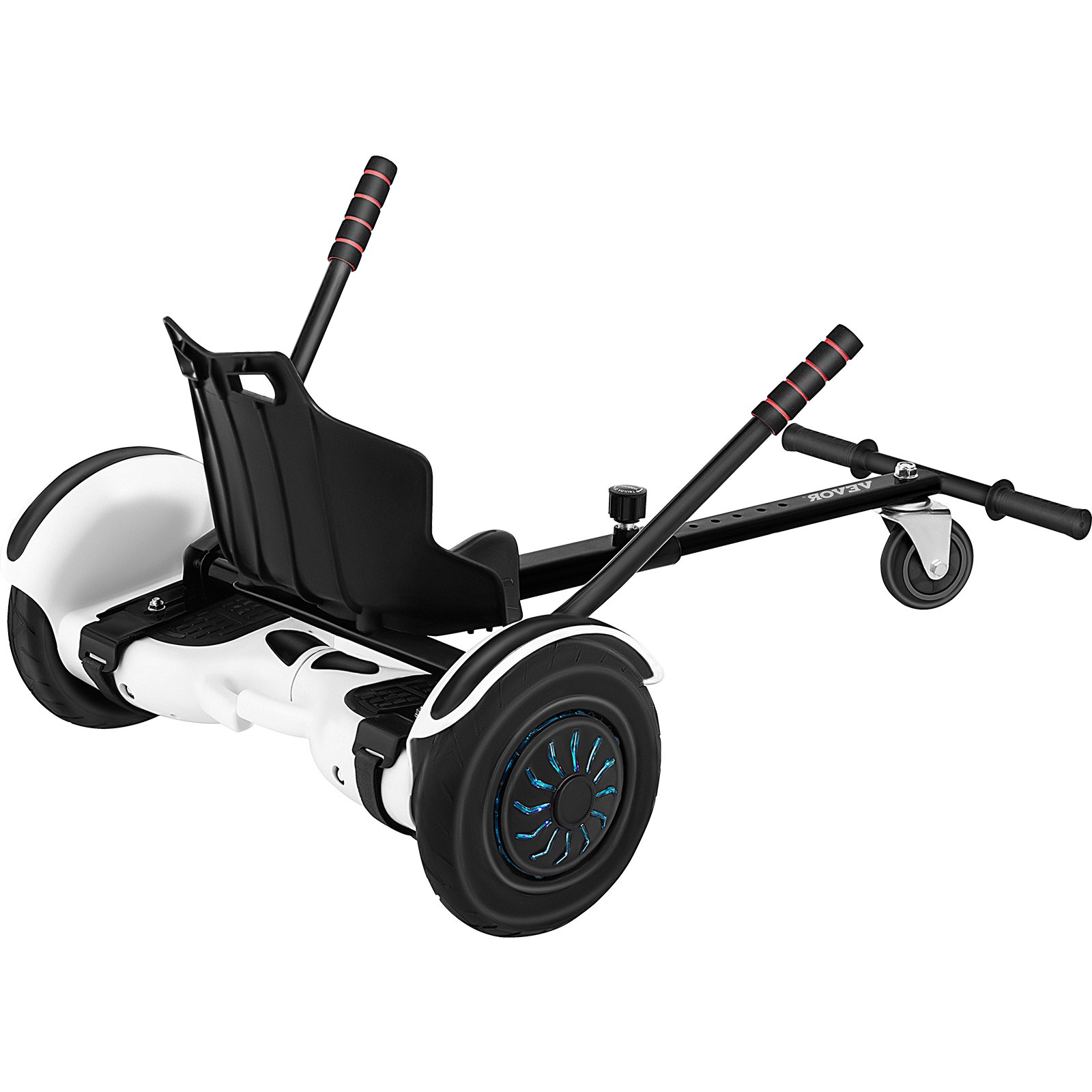 Accesorio de kart aerodeslizador VEVOR con asiento ajustable y manijas de dirección.