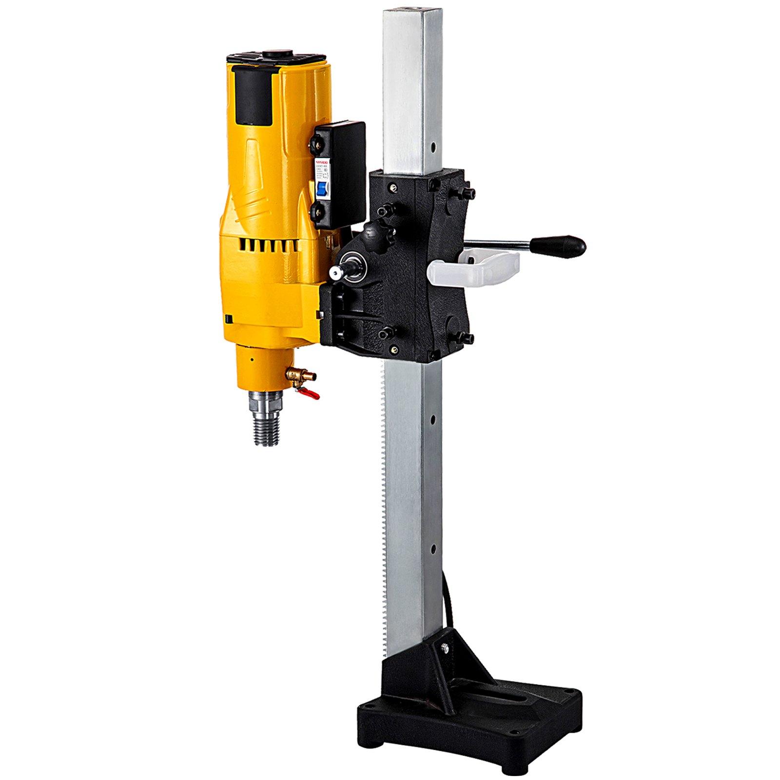 Máquina perforadora de núcleo de diamante VEVOR, 8"/205 mm de capacidad, 3980 W, para concreto, ladrillo, bloque y piedra, soporte para taladro de banco con distancia de recorrido de 19"/483 mm