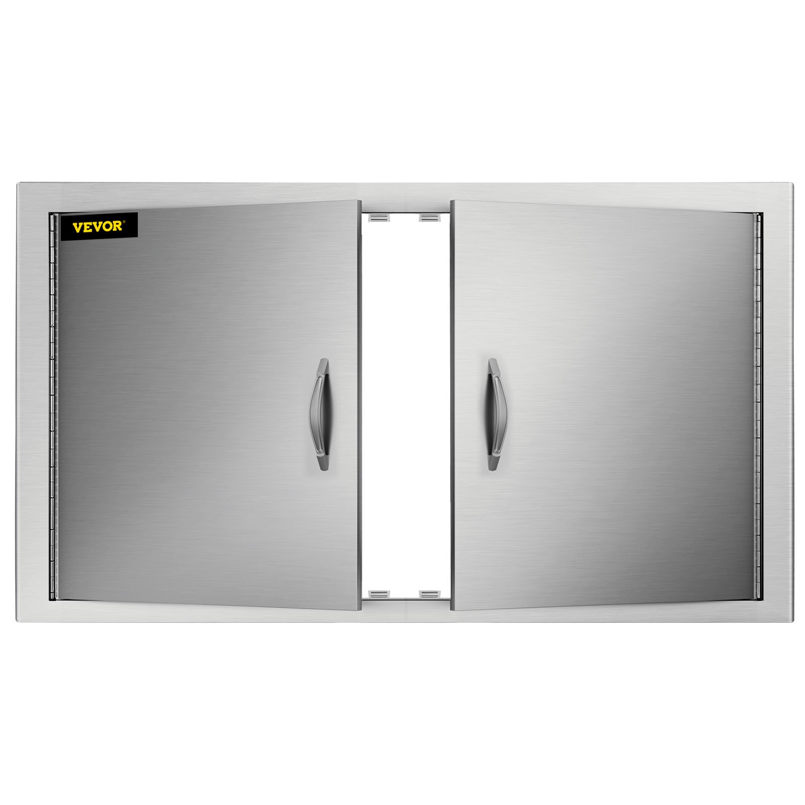 Puerta de acceso para barbacoa VEVOR de 42 pulgadas de ancho x 21 pulgadas de alto, puerta doble de acero inoxidable para barbacoa, puertas de cocina al aire libre para isla de barbacoa comercial, estación de parrilla, gabinete exterior