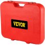 Estuche de transporte rojo con logotipo VEVOR para kit de rótula VEVOR.