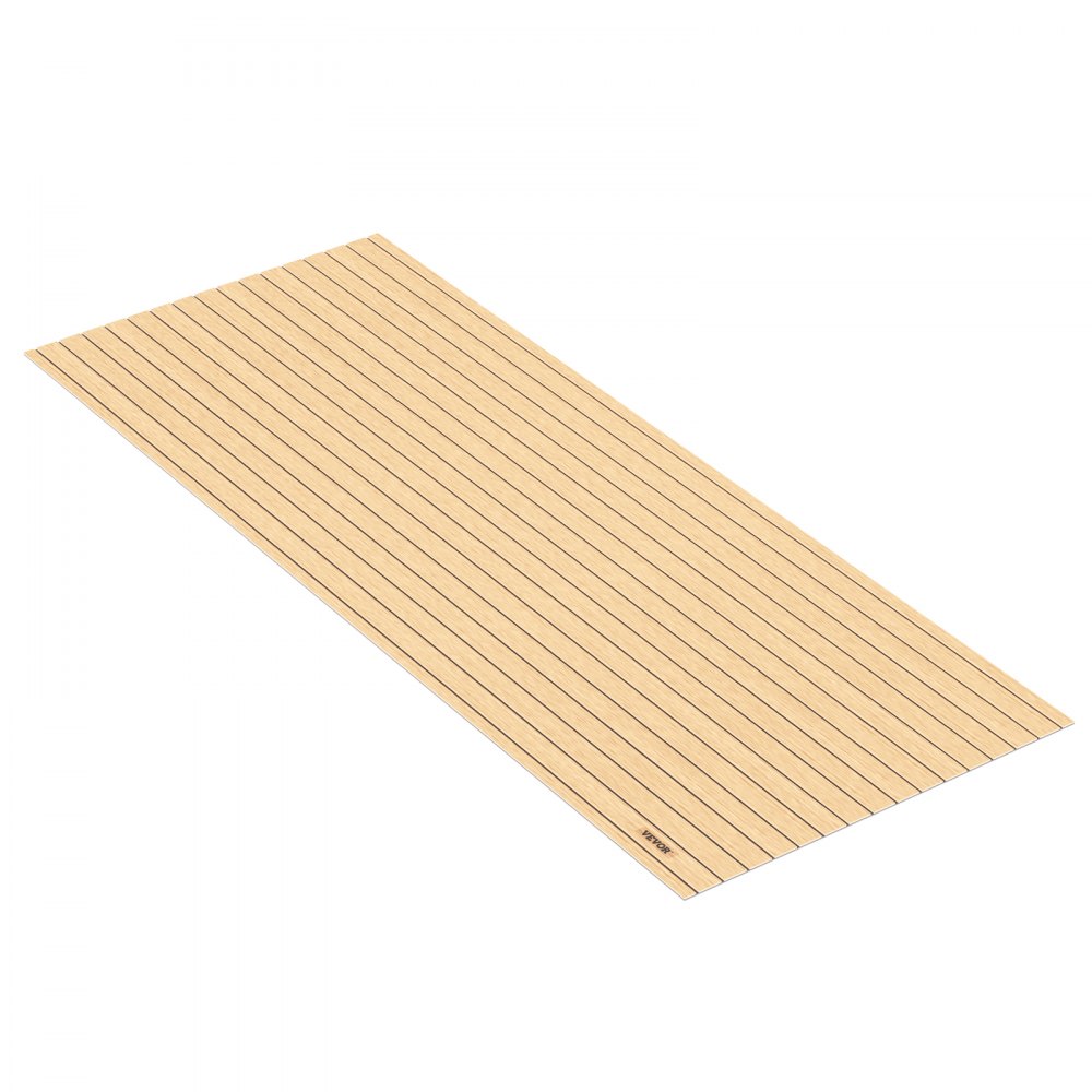 Hoja de teca de espuma EVA sintética para pisos, autoadhesivo para cubiertas de barcos, 35 "X 94" 6MM