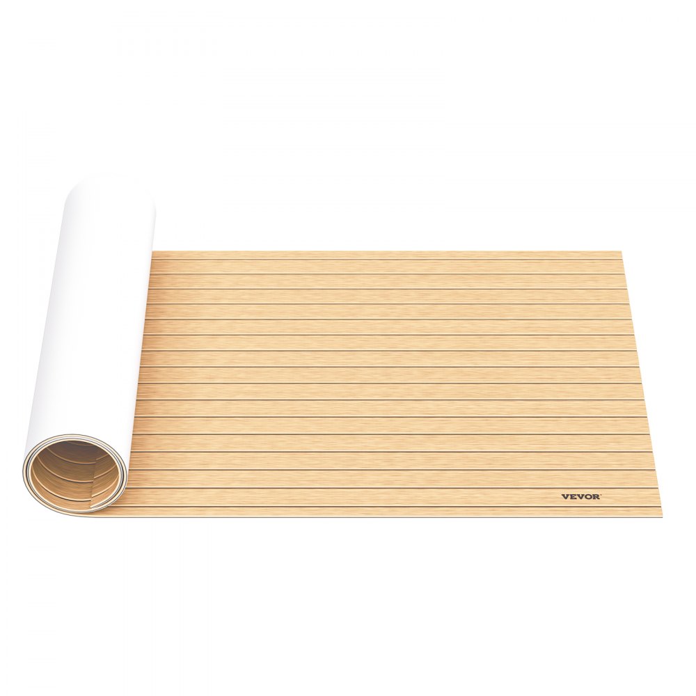 Hoja de teca de espuma EVA sintética para pisos, autoadhesivo para cubiertas de barcos, 35 "X 94" 6MM