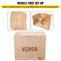 VEVOR 3 en 1 caja pliométrica de madera, caja pliométrica de salto, caja pliométrica fácil de montar para entrenadores de salto, entrenamiento y acondicionamiento (24/20/16 pulgadas)