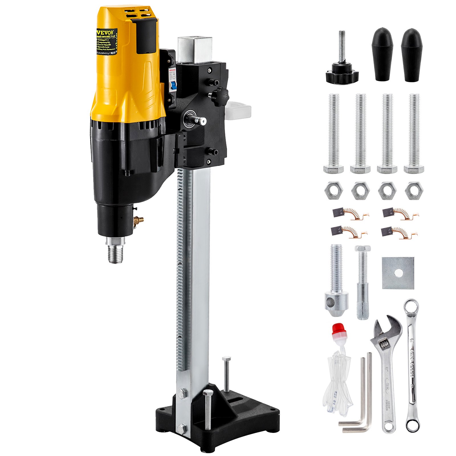 VEVOR 4450W Wet Dry Variable Speed Diamond Core Drilling Machine Ø 255mm con soporte