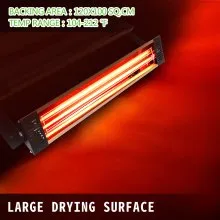 Lámpara de curado de pintura infrarroja Lámpara para hornear Lámpara de calefacción automática 3000w 2set Cabina de pulverización