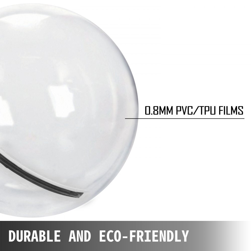 Pelota Zorb VEVOR hecha de películas de PVC/TPU de 0,8 mm, duradera y ecológica.