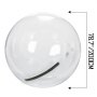 Pelota Zorb transparente VEVOR de 200 cm/78,7 pulgadas de diámetro, con válvulas de aire y costuras reforzadas.