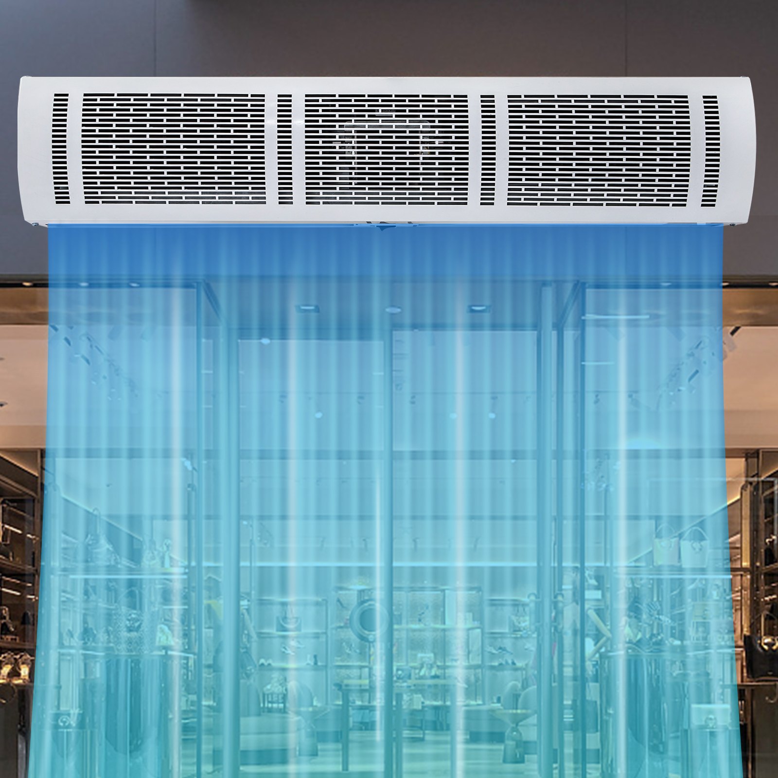 Cortina de aire VEVOR Cortina de aire comercial de 47 pulgadas Cortina de aire de puerta de 2 velocidades 2014 CFM/1832 CFM con 2 interruptores limitados Cortina de aire interior de bajo ruido