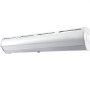Cortina de aire VEVOR blanca con múltiples ventilaciones diseñadas para un flujo de aire eficiente.