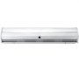 Cortina de aire VEVOR, elegante diseño blanco, vista frontal con ventilaciones y panel de control.