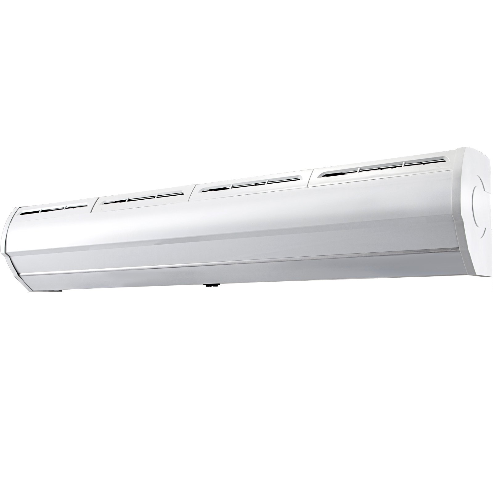 Cortina de aire VEVOR blanca con múltiples ventilaciones diseñadas para un flujo de aire eficiente.
