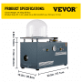 VEVOR Máquina de fundición al vacío de 2L con bomba de 3 CFM Máquina de fundición y inversión para matraces invertidos y moldes RTV