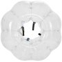 Pelota de parachoques inflable VEVOR transparente con correas de arnés de seguridad interiores visibles.