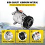 VEVOR CO 29001C 5005440AA 4710522 0610043 Compresor de aire acondicionado universal AC para Grand Caravan Town & Country A/C Compresor 471-0522 77374 78374 97343 98343