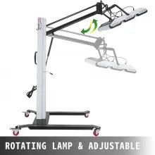 VEVOR 3000W 110V hornear pintura infrarroja lámpara de curado calentador calefacción luz cabina de pulverización