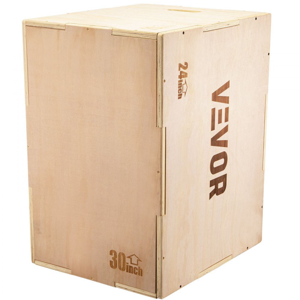 Caja pliométrica VEVOR 3 en 1 Plyo Jump Box 30"x24"x20" Entrenamiento de fuerza con elevador