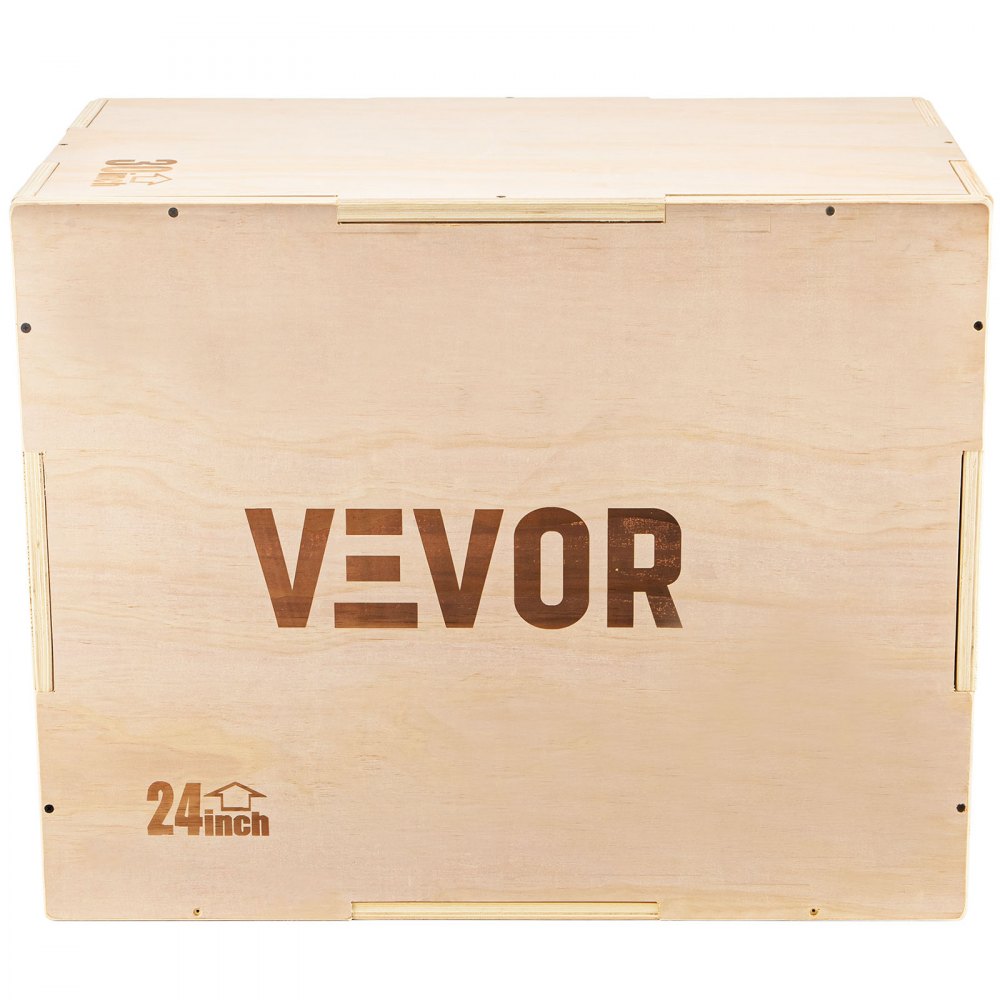 Caja pliométrica VEVOR 3 en 1 Plyo Jump Box 30"x24"x20" Entrenamiento de fuerza con elevador