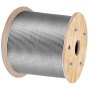 Carrete grande de cable de acero inoxidable VEVOR con carrete de madera.