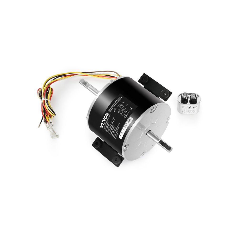 VEVOR 3315332.005 Motor de ventilador de CA para RV Genteq F48AF70A61, motor de ventilador Dometic Brisk Air II, compatible con Dometic Brisk Air II B57915 B59516 B59146 B59186 - 1/4 HP CA 115 V 3 A 1650 RPM (3 velocidades)