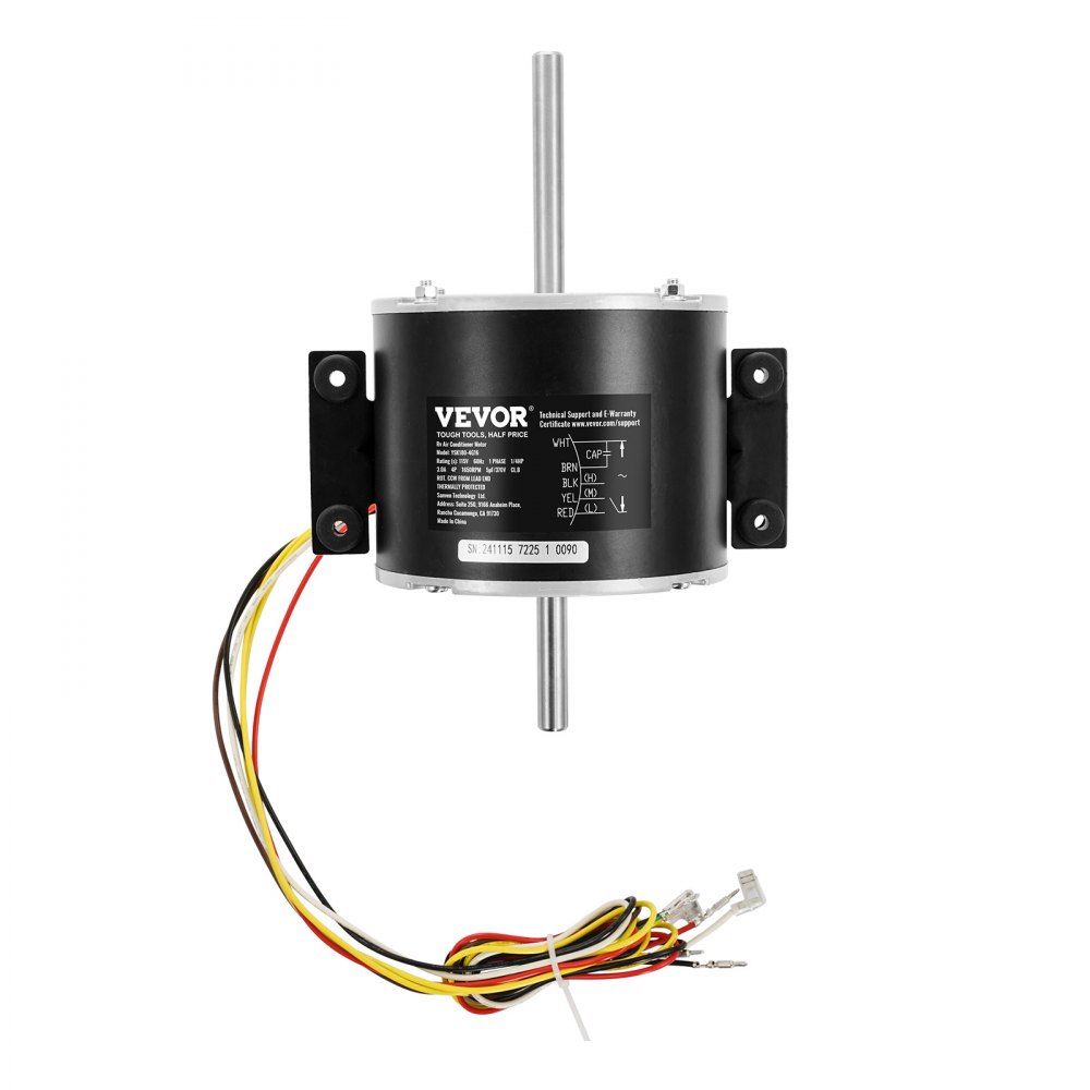 VEVOR 3315332.005 Motor de ventilador de CA para RV Genteq F48AF70A61, motor de ventilador Dometic Brisk Air II, compatible con Dometic Brisk Air II B57915 B59516 B59146 B59186 - 1/4 HP CA 115 V 3 A 1650 RPM (3 velocidades)
