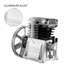Bomba de compresor de aire VEVOR 3HP 11.8CFM Bomba de cabeza de compresor de aire 115PSI Bomba de lubricación por salpicadura de cabeza de compresor de aire de aluminio de cilindro doble de etapa única (etapa única)