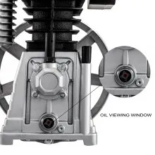Bomba de compresor de aire VEVOR 3HP 11.8CFM Bomba de cabeza de compresor de aire 115PSI Bomba de lubricación por salpicadura de cabeza de compresor de aire de aluminio de cilindro doble de etapa única (etapa única)