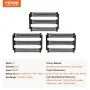 Lámpara de curado de pintura VEVOR, juego de 3, 3000 W, secado rápido, 110 V, 120 x 100 cm², para cabina de horneado, lámpara calefactora infrarroja para curado de pintura, luces de curado para coche