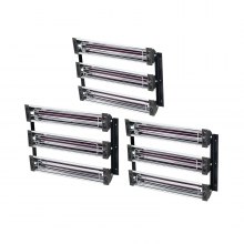 Lámpara de curado de pintura infrarroja VEVOR, cabina de horneado en aerosol de 3000 W, lámpara de curado de pintura infrarroja de 3 x 3000 W, secador de pintura de reparación de carrocería de coche de 110 V, 3 juegos