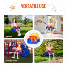 VEVOR Asiento de columpio 3 en 1 para niños pequeños Asiento de columpio para bebé con cuerdas ajustables Ganchos a presión