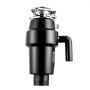 Triturador de residuos de alimentos VEVOR, motor de CC de 1 HP y 3700 RPM, triturador de residuos de fregadero de cocina de alimentación continua, sistema de trituración de residuos de alimentos con montaje de 3 pernos, protector contra salpicaduras y cable de alimentación para cocinas.