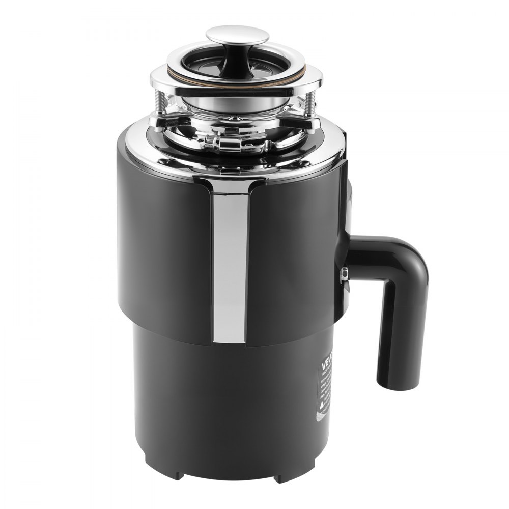 Triturador de residuos de alimentos VEVOR, motor de CA de 3/4 HP y 1500 RPM, triturador de residuos de fregadero de cocina de alimentación continua, sistema de trituración de residuos de alimentos con montaje de 3 pernos, protector contra salpicaduras y cable de alimentación para cocinas.