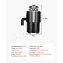 Triturador de residuos de alimentos VEVOR, motor de CA de 3/4 HP y 1500 RPM, triturador de residuos de fregadero de cocina de alimentación continua, sistema de trituración de residuos de alimentos con montaje de 3 pernos, protector contra salpicaduras y cable de alimentación para cocinas.