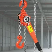VEVOR Polipasto de cadena de bloque de palanca manual 6600 lbs, cadena de 20 pies, polipasto de cadena de 3 toneladas, polipasto de cadena de trinquete de 5/16 pulgadas de diámetro para la construcción de garajes de almacén