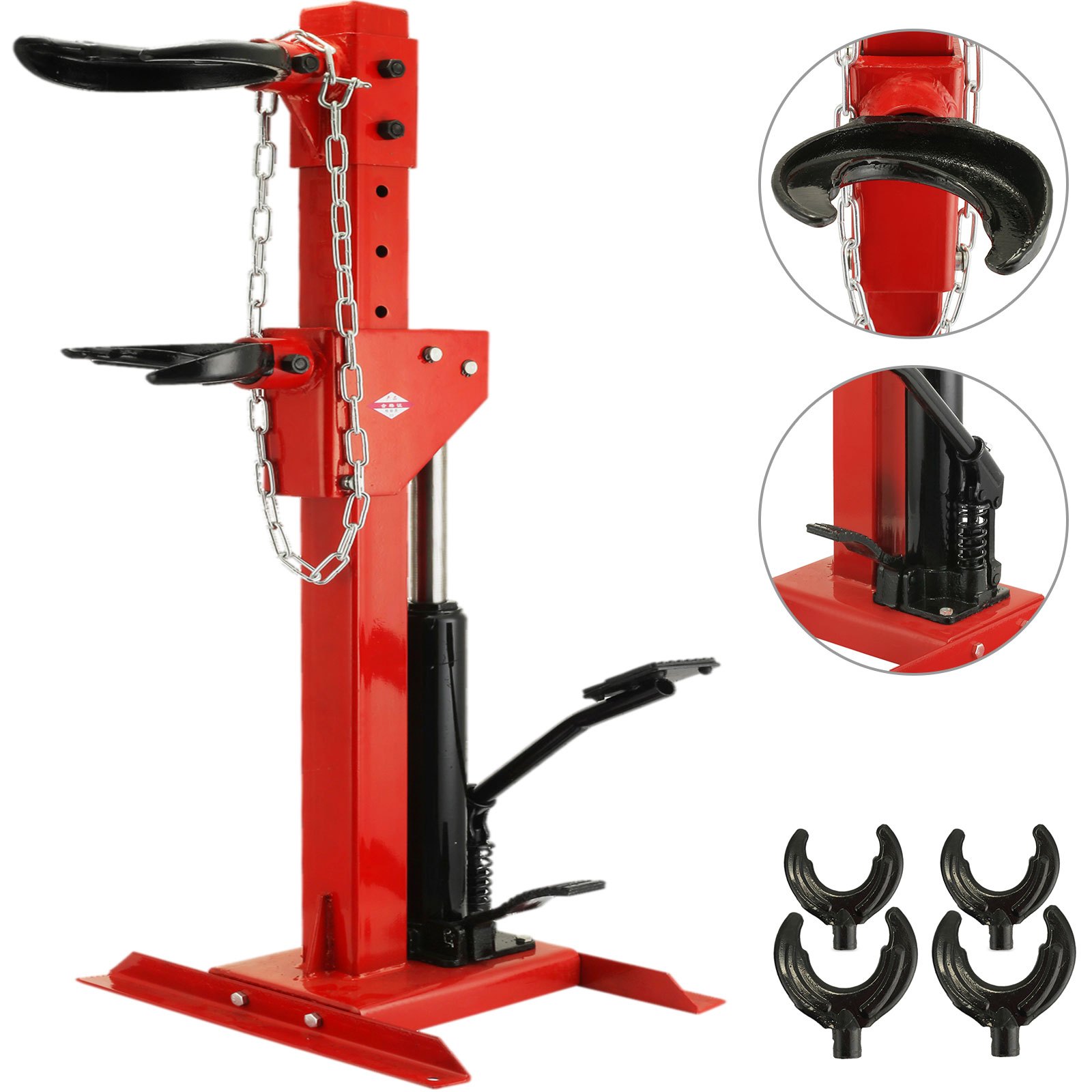 VEVOR Herramienta de compresor de resorte de bobina de puntal automático de 3 toneladas de capacidad Compresor de puntal de 6600LB con 4 juntas a presión Herramienta hidráulica de aire para reparación de automóviles y extracción de resorte de puntal (capacidad de 3 toneladas)