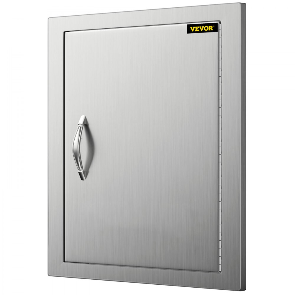 VEVOR Puerta de acceso para barbacoa de 18.0 x 20.0 in, puerta vertical individual para barbacoa de acero inoxidable, puertas de cocina al aire libre para isla de barbacoa, estación de parrilla, gabinete exterior