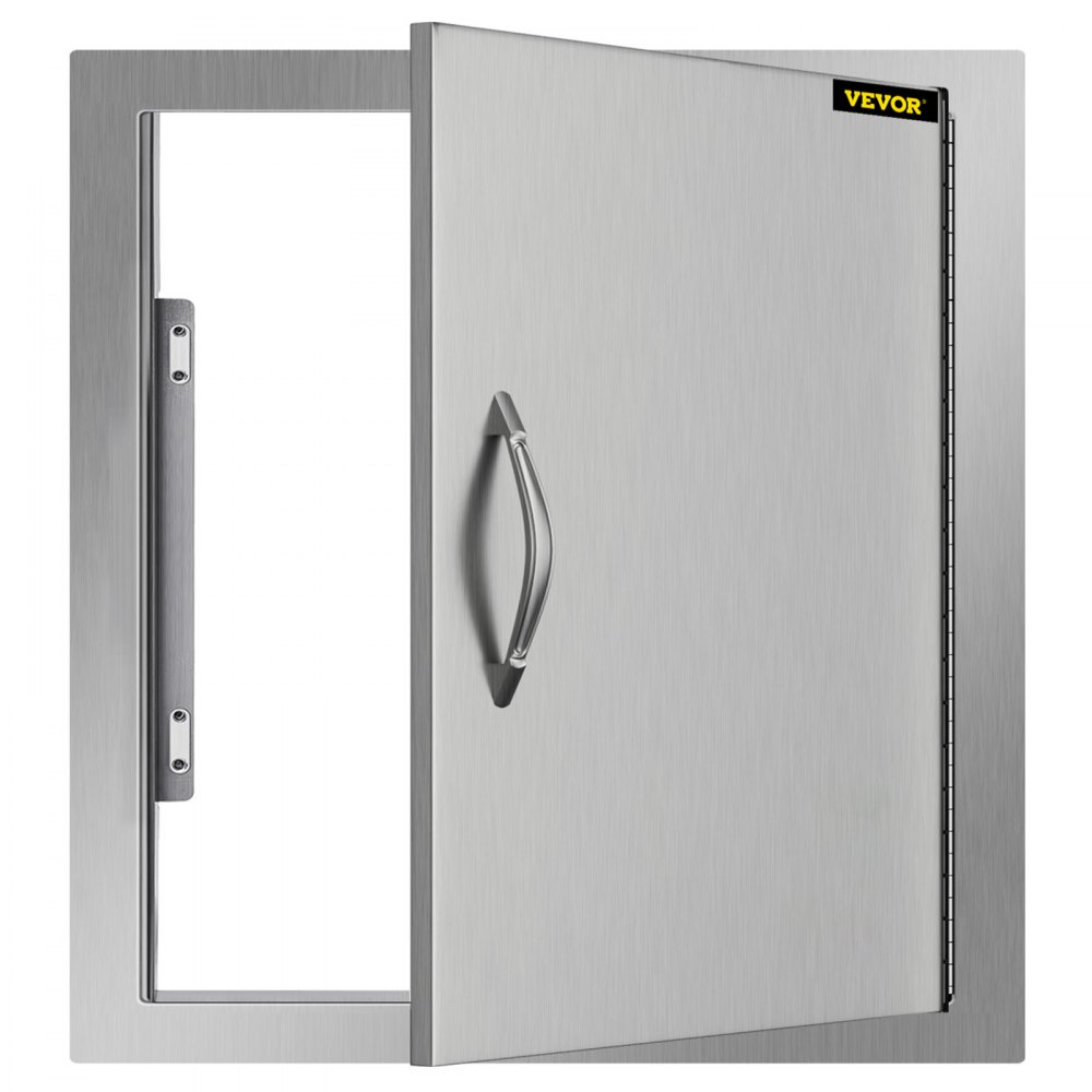 VEVOR Puerta de acceso para barbacoa de 18.0 x 20.0 in, puerta vertical individual para barbacoa de acero inoxidable, puertas de cocina al aire libre para isla de barbacoa, estación de parrilla, gabinete exterior