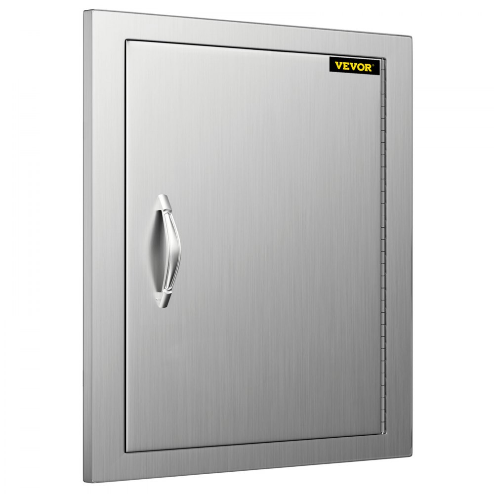 VEVOR Puerta de acceso para barbacoa de 18.0 x 20.0 in, puerta vertical individual para barbacoa de acero inoxidable, puertas de cocina al aire libre para isla de barbacoa, estación de parrilla, gabinete exterior