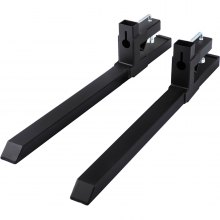 Horquillas de palet VEVOR 42.9" 4000 Lbs Max, abrazadera en horquillas de cucharón de tractor 58.7" de longitud total, horquillas de carga frontal de servicio pesado, accesorio de horquilla para dirección deslizante, cucharón de cargador