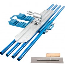 VEVOR Bull Float Flotador de hormigón de magnesio 48 x 8" Extremo redondo Herramienta de flotación de hormigón Herramienta de cemento Kit de hormigón Bull Flotador de toro con mango de 4 flotadores Soporte de flotador de toro Herramientas de hormigón Acabado de flotador de toro