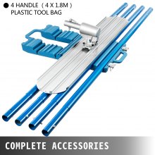 VEVOR Bull Float Flotador de hormigón de magnesio 48 x 8" Extremo redondo Herramienta de flotación de hormigón Herramienta de cemento Kit de hormigón Bull Flotador de toro con mango de 4 flotadores Soporte de flotador de toro Herramientas de hormigón Acabado de flotador de toro