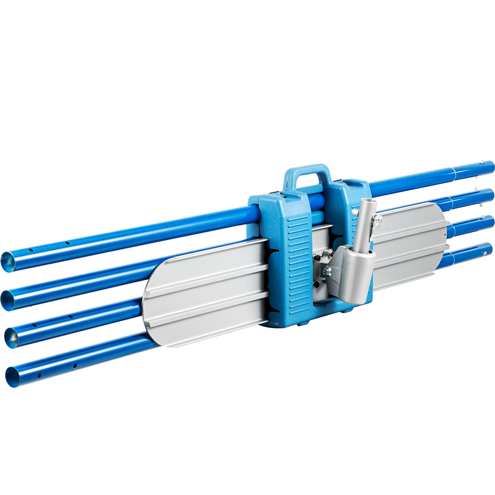 VEVOR - Llana de magnesio para hormigón (122 x 20 cm), punta redonda, herramienta para cemento, kit para hormigón, llana con 4 mangos, soporte para llana, herramientas para hormigón, llana de acabado