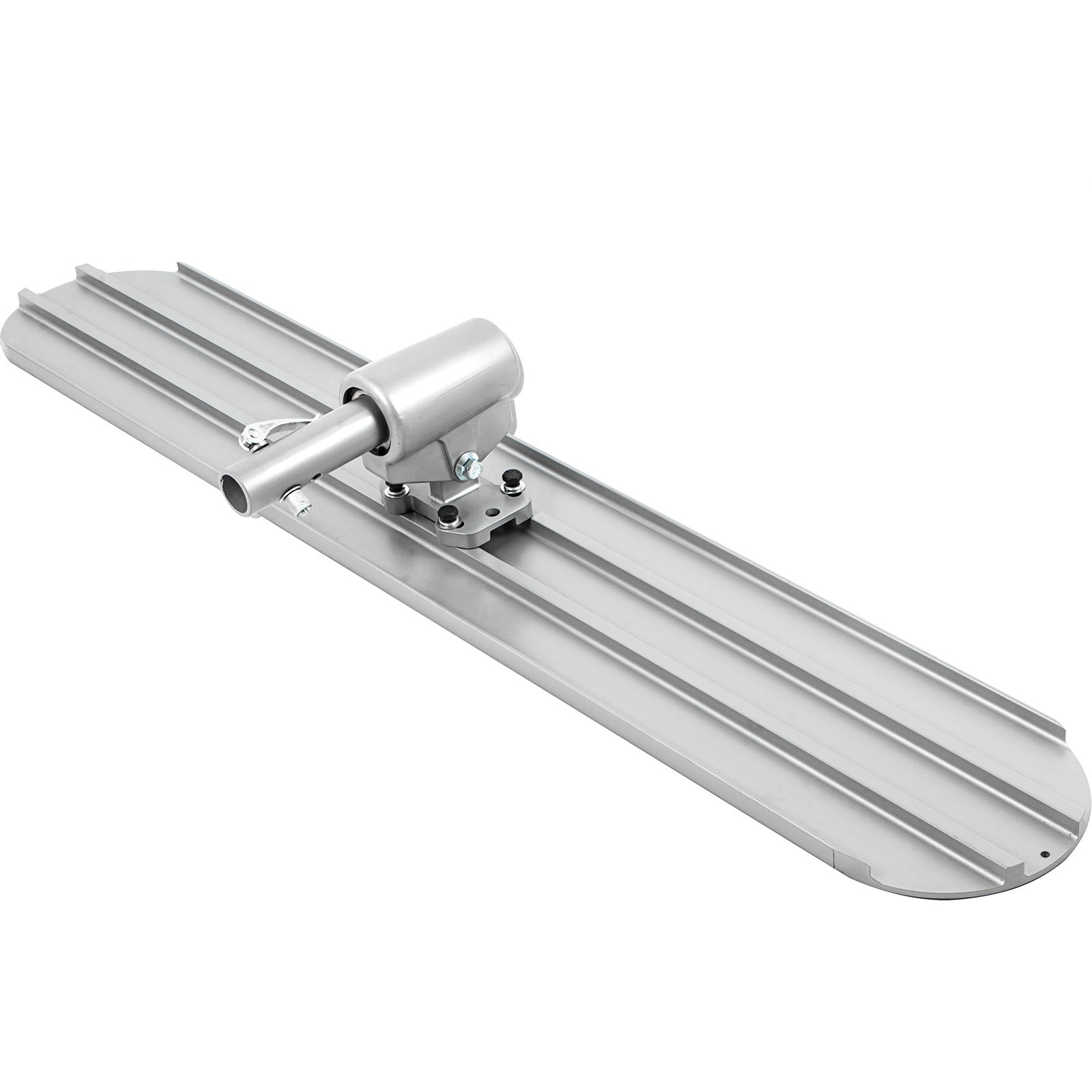 VEVOR - Llana de magnesio para hormigón (122 x 20 cm), punta redonda, herramienta para cemento, kit para hormigón, llana con 4 mangos, soporte para llana, herramientas para hormigón, llana de acabado