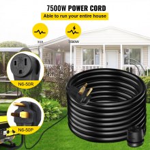 Tuspuzz Cable de extensión para soldador de 50 pies 6/3 50Amp 250V NEMA 6-50P