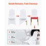 VEVOR Fundas Elasticas para Sillas 50 Piezas Fundas para Sillas 83 - 93 cm Fundas de Sillas para Bodas 94% Poliéster y 6% Elastano Blanco Limpieza Fácil para Fiestas de Cumpleaños, Bodas, Banquetes