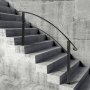 Escaleras de hormigón con pasamanos para exterior VEVOR en un elegante acabado negro