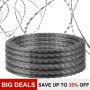 Grandes ofertas en valla de alambre de púas VEVOR, ahorre hasta un 35 % de descuento, alambre de púas en espiral.