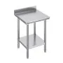 VEVOR Mesa de trabajo de acero inoxidable de 24 x 24 x 34 pulgadas Mesa de trabajo comercial de preparación de alimentos Mesa de trabajo de preparación resistente Mesa de trabajo de metal con pies ajustables para restaurante, hogar y hotel
