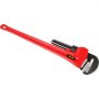 Llave de tubo VEVOR roja con mordaza ajustable y mango ergonómico.
