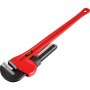 Llave de tubo VEVOR roja con mordaza ajustable y mango largo.